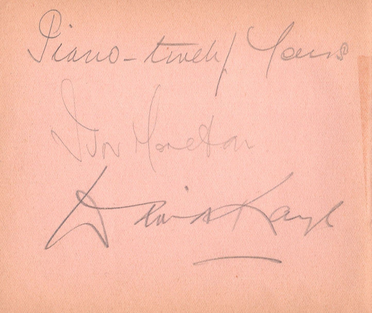 Ivor Moreton and Dave Kaye Hand Signed Autograph