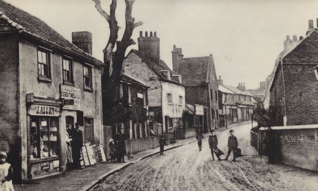 J Allen General Stores Crown Street Dagenham Essex RPC Postcard