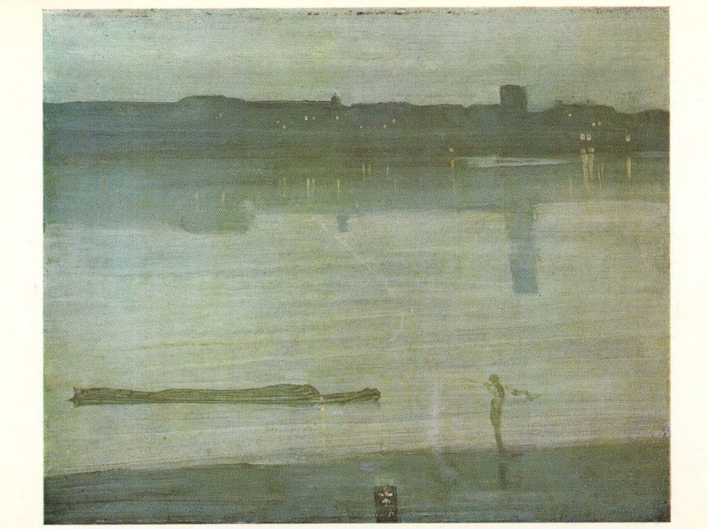 J Whistler Nocturne In Blue Green Victorian Painting Postcard