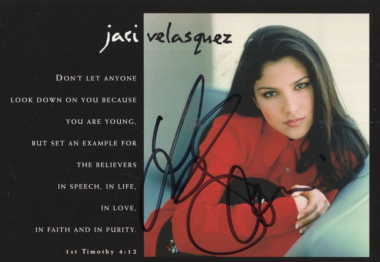 Jaci Velasquez Pop Singer Rare Mint Hand Signed Photo