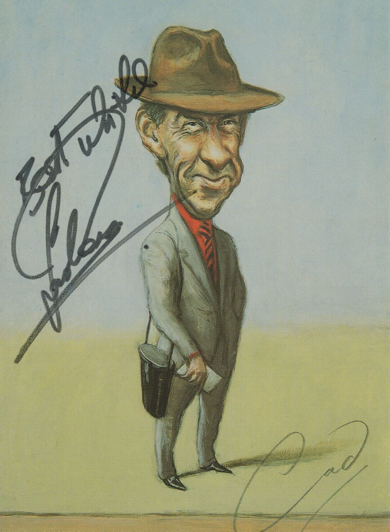 Jack Berry Horse Racing Trainer Comic Hand Signed Photo