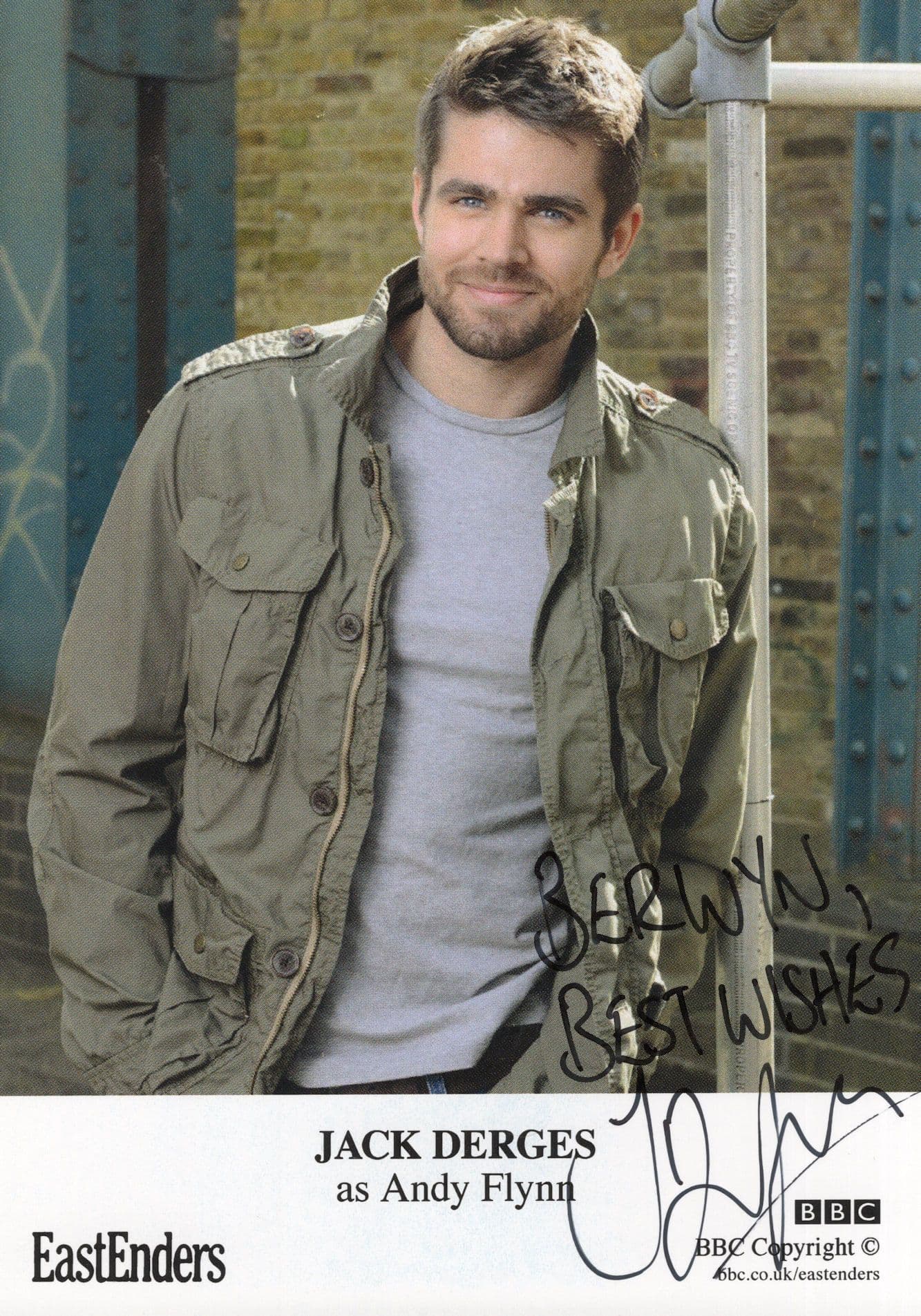 Jack Derges as Andy Flynn Eastenders Hand Signed Cast Card Photo