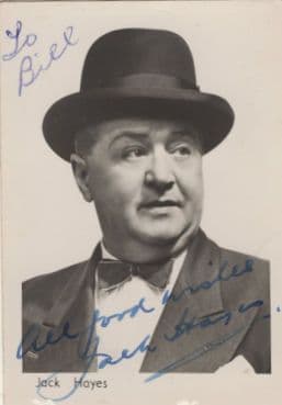 Jack Hayes 1940s Music Hall Entertainer Hand Signed Photo