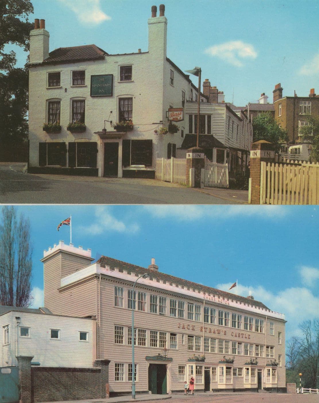 Jack Straws Castle Spaniards Inn 2x Hampstead 1970s Postcard s