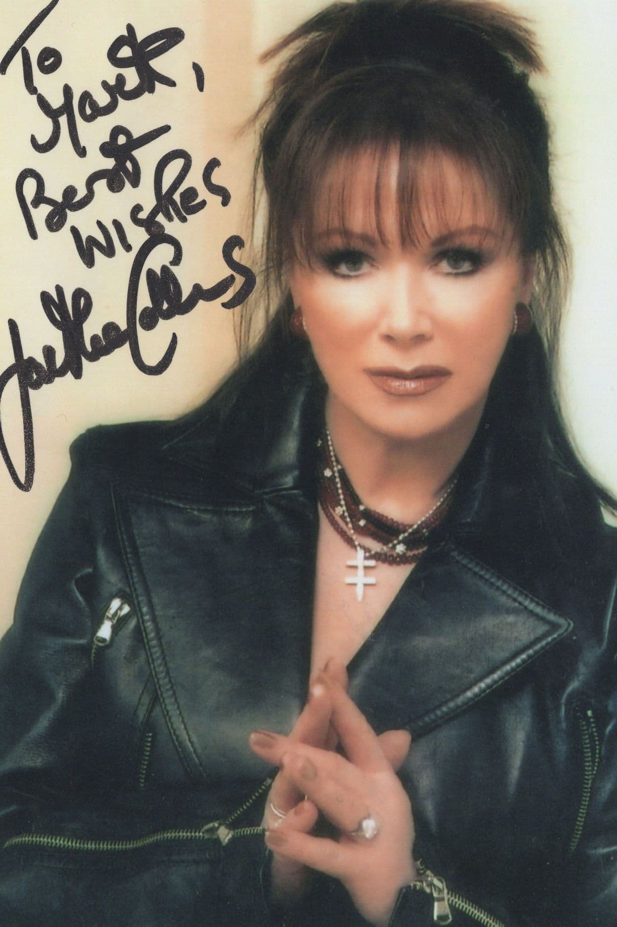 Jackie Collins Author Hand Signed Photo