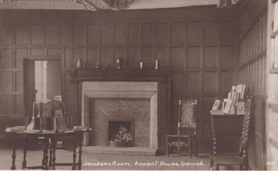 Jacobean Room Ancient House Ipswich Suffolk Antique Postcard