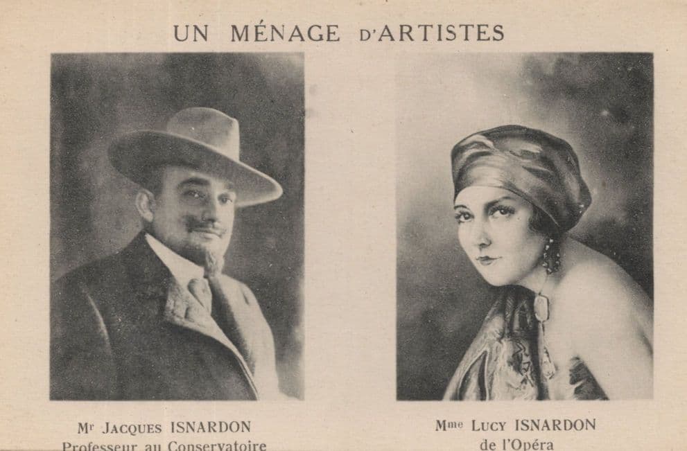 Jacques Lucy Isnardon French Opera Singers Antique Postcard