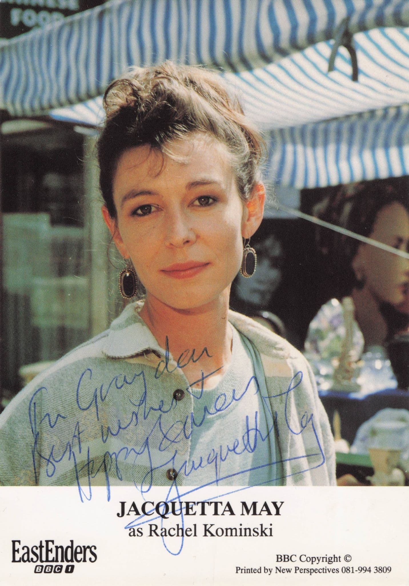 Jacquetta May Eastenders Rare Hand Signed Cast Card Photo