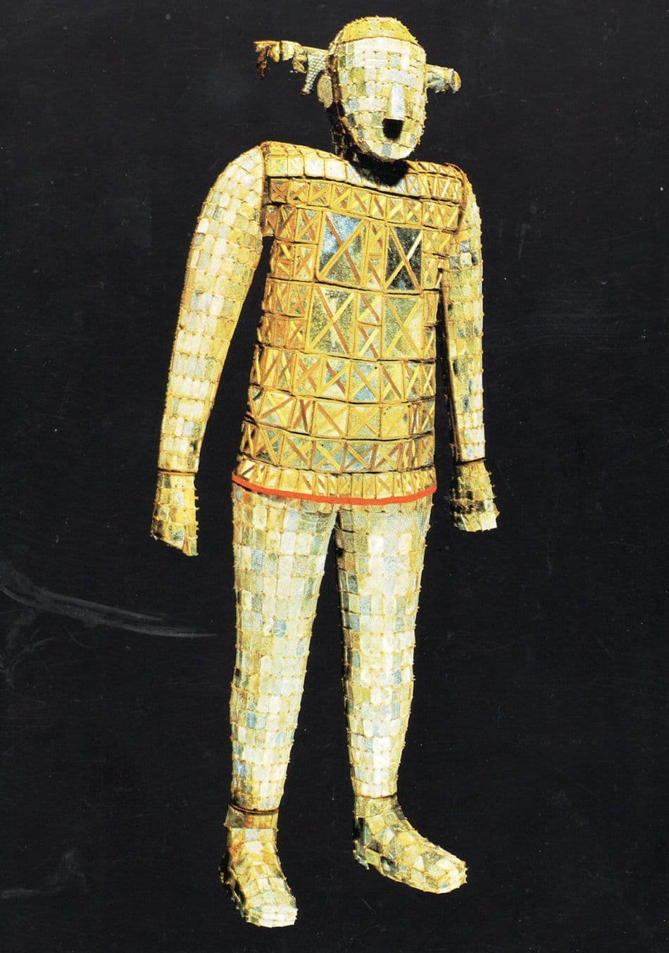 Jade Funeral Suit Grave Guardian Pottery Shensi Chinese Art 2x Postcard