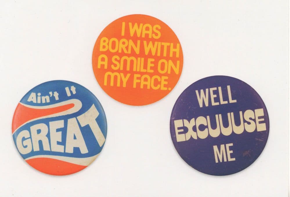 Jamaica Air I Was Born With A Smile On My Face Badge Button Postcard