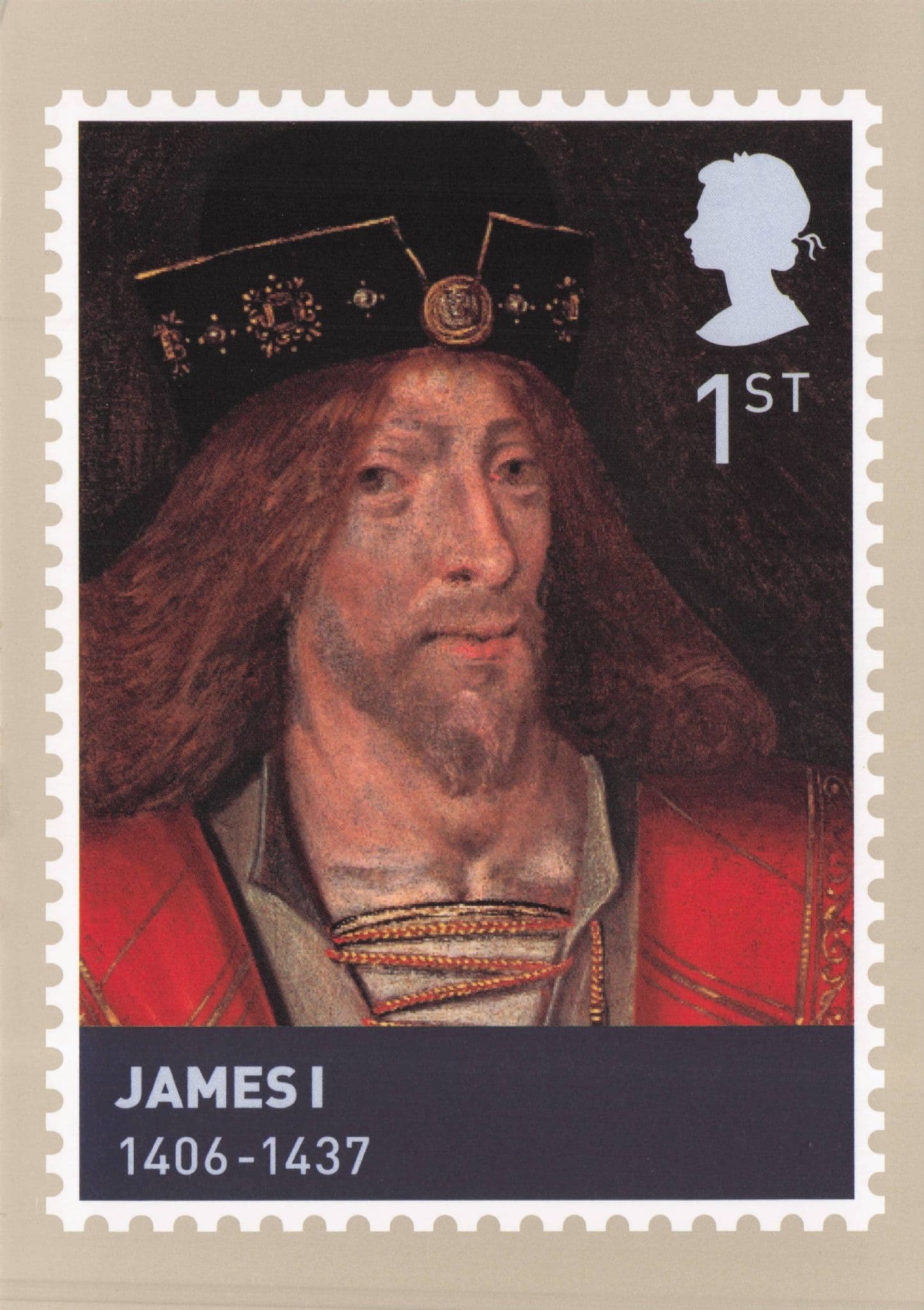 James 1st I King Of England 1400s Painting Royal Mail Postcard