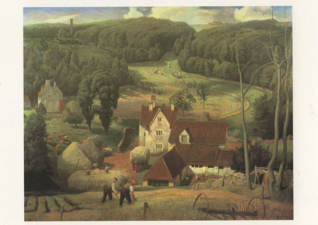 James Bateman Playtime In The Cotswolds Painting Postcard