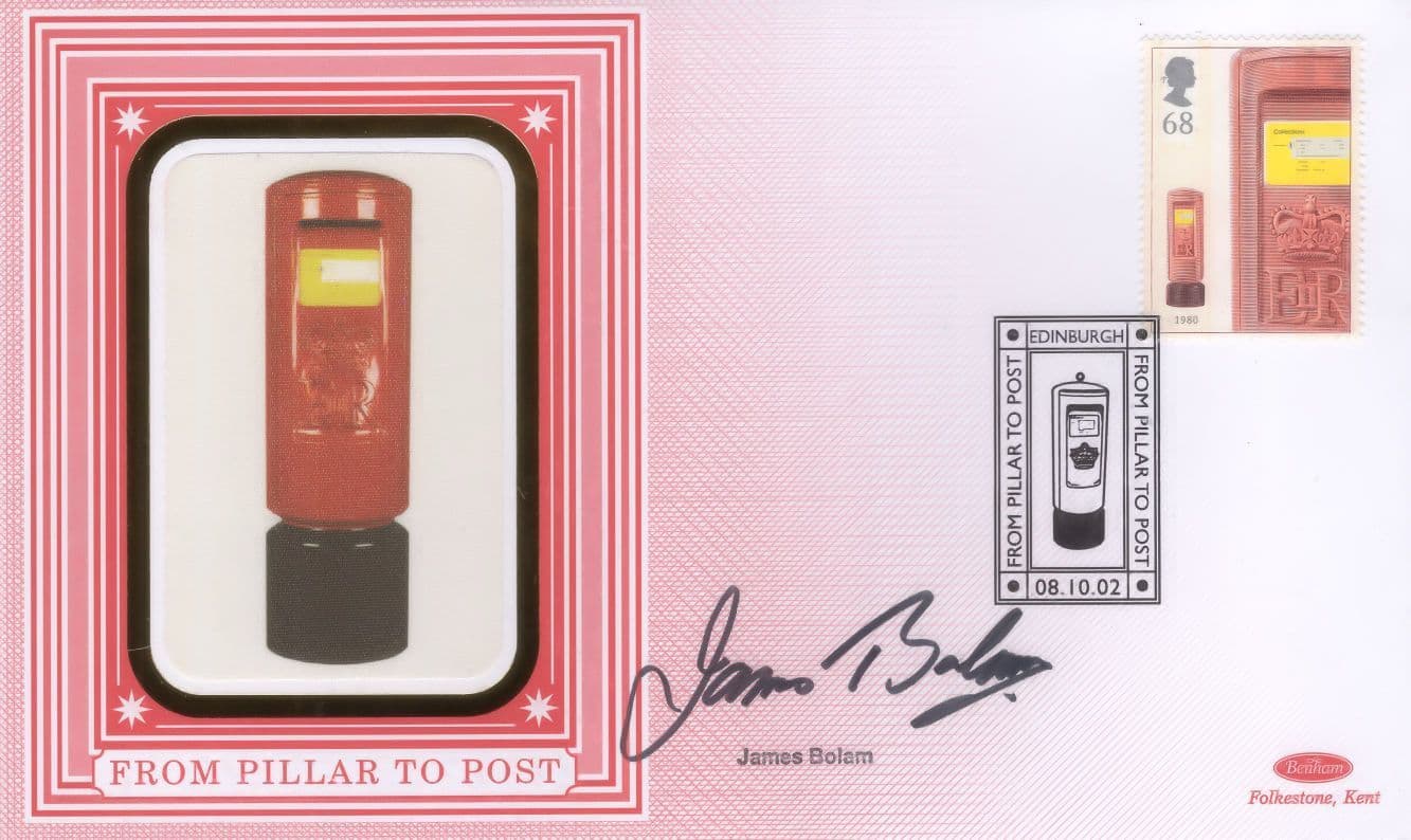James Bolam The Likely Lads Benham Pillar Box Hand Signed FDC