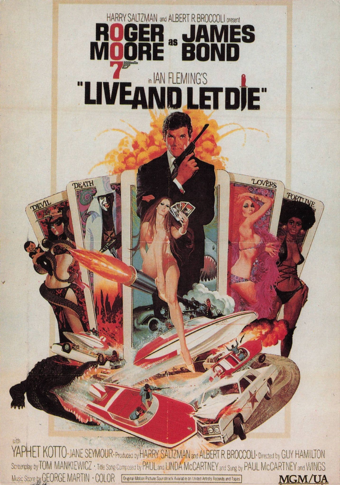 James Bond Live & Let Die Film Vintage London Magazine Postcard