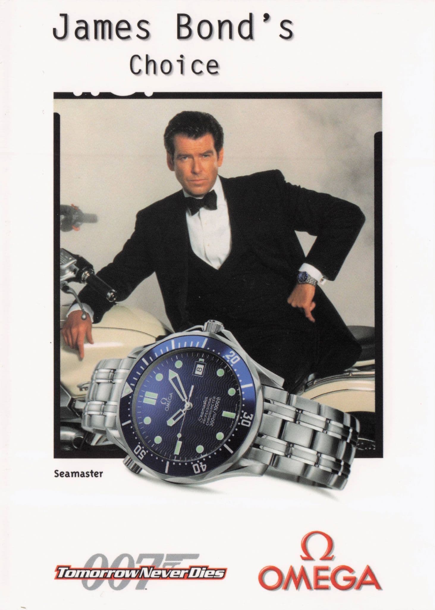 James Bond Omega Watch Tomorrow Never Dies RARE Film Postcard