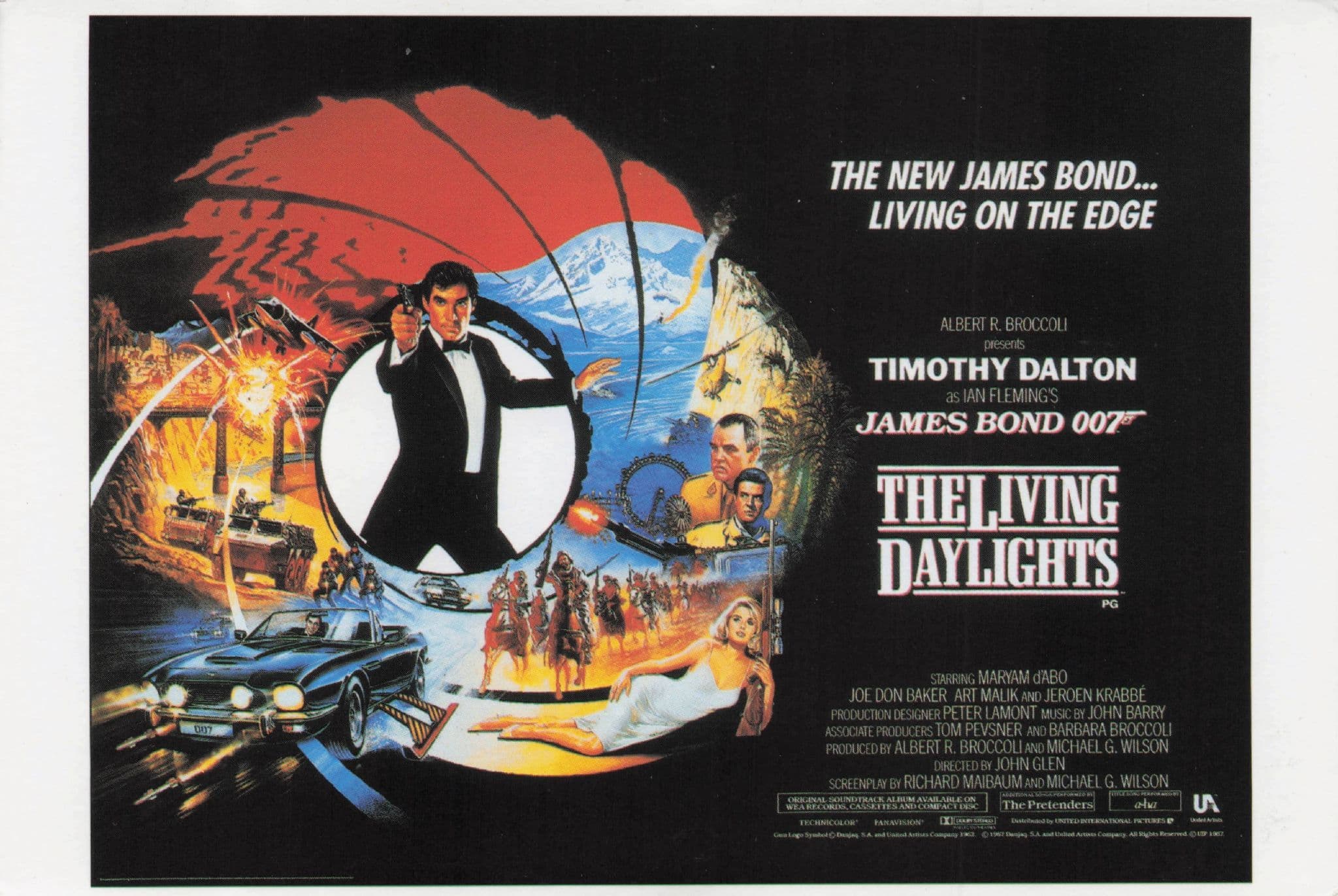 James Bond The Living Daylights London 007 Poster Postcard