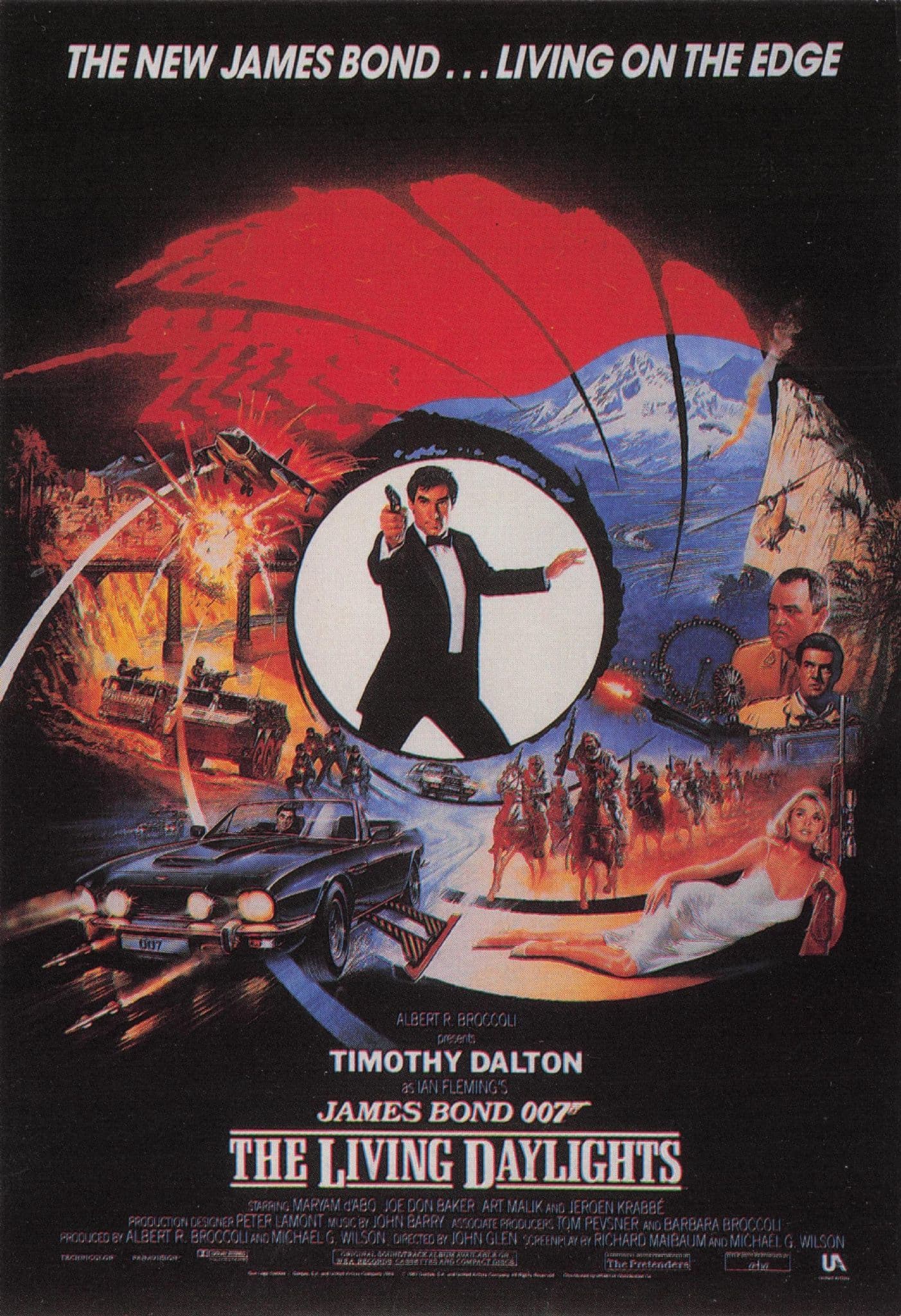 James Bond The Living Daylights London Vintage Poster Postcard