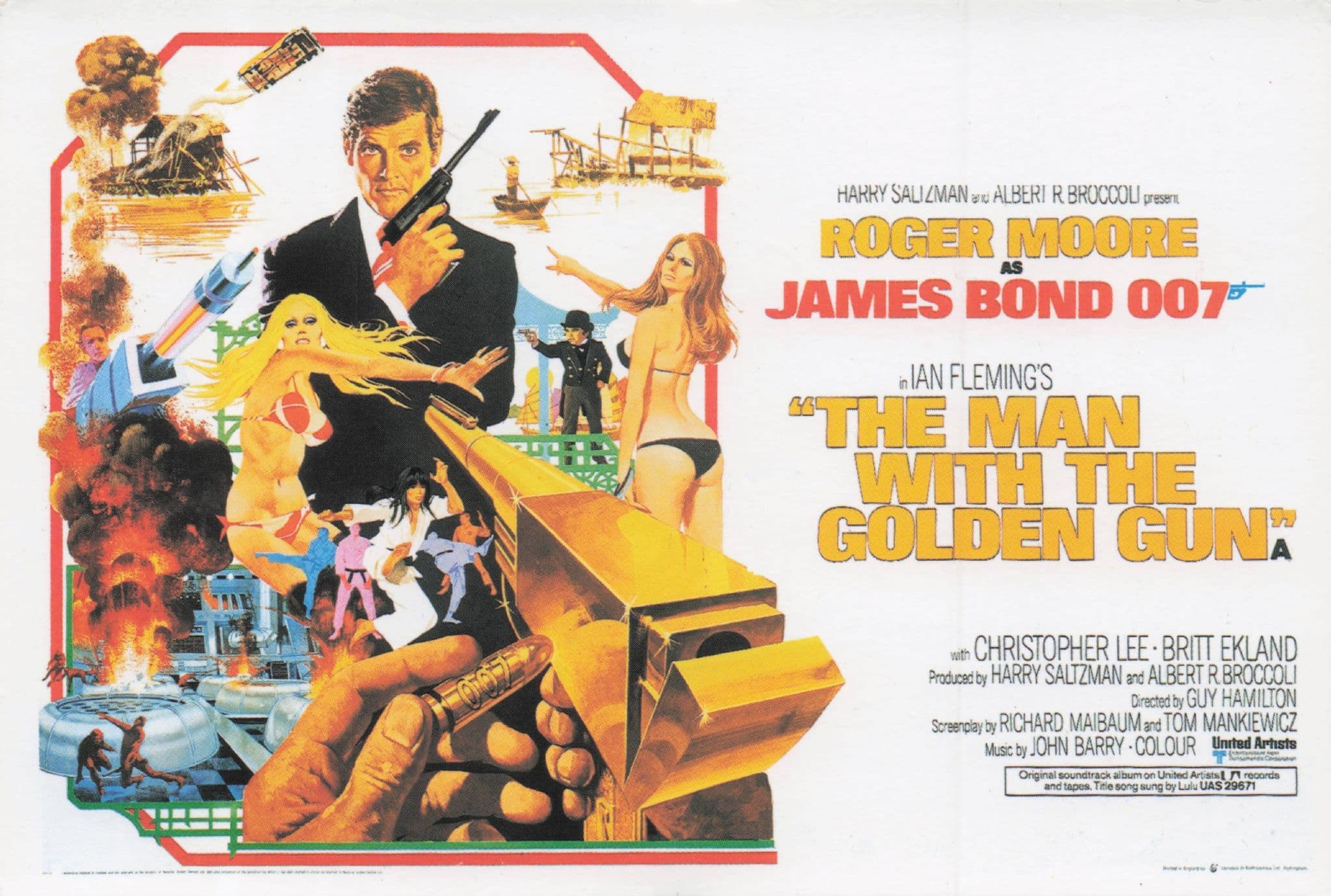 James Bond The Man With The Golden Gun London 007 Poster Postcard