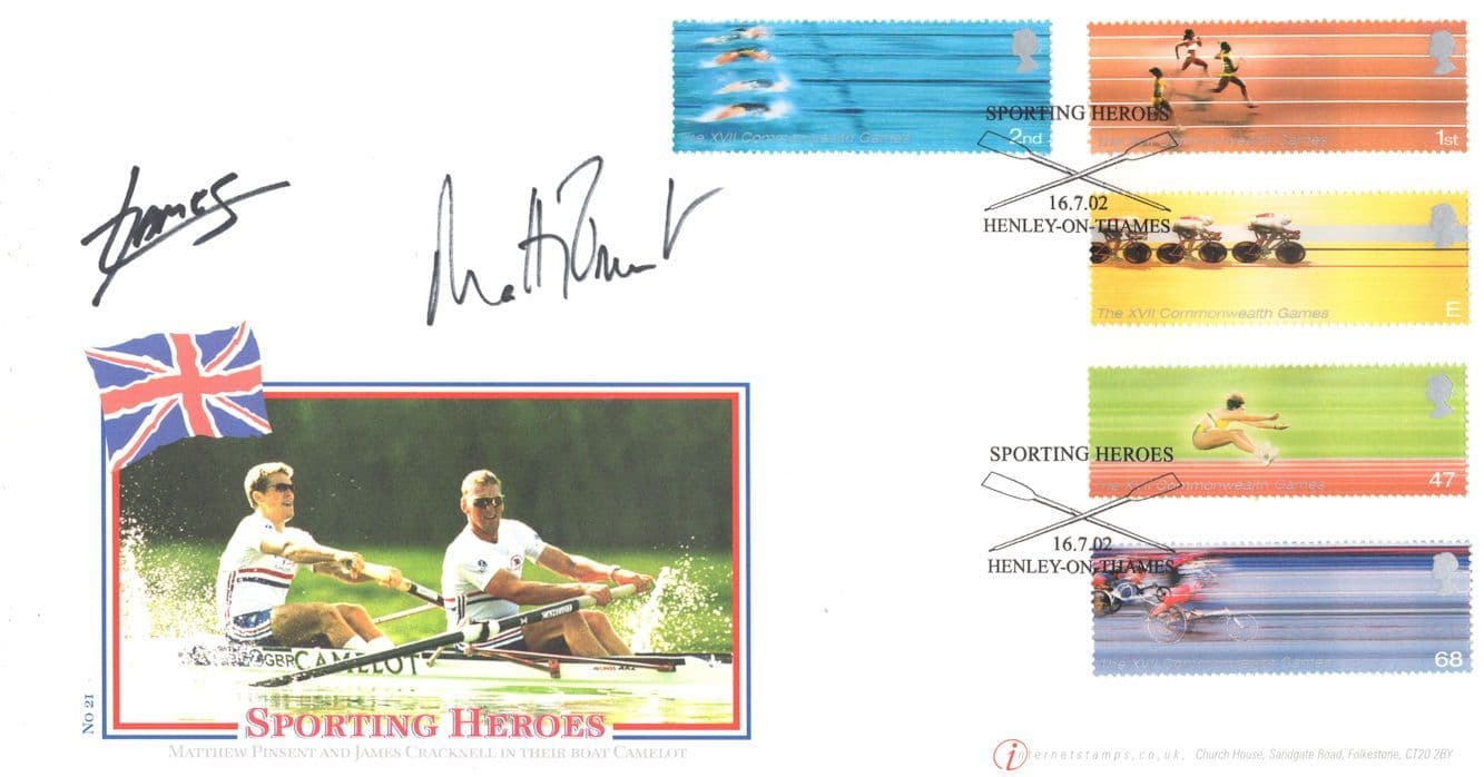 James Cracknell Matthew Pinsent MULTI Rowing Hand Signed Rare FDC