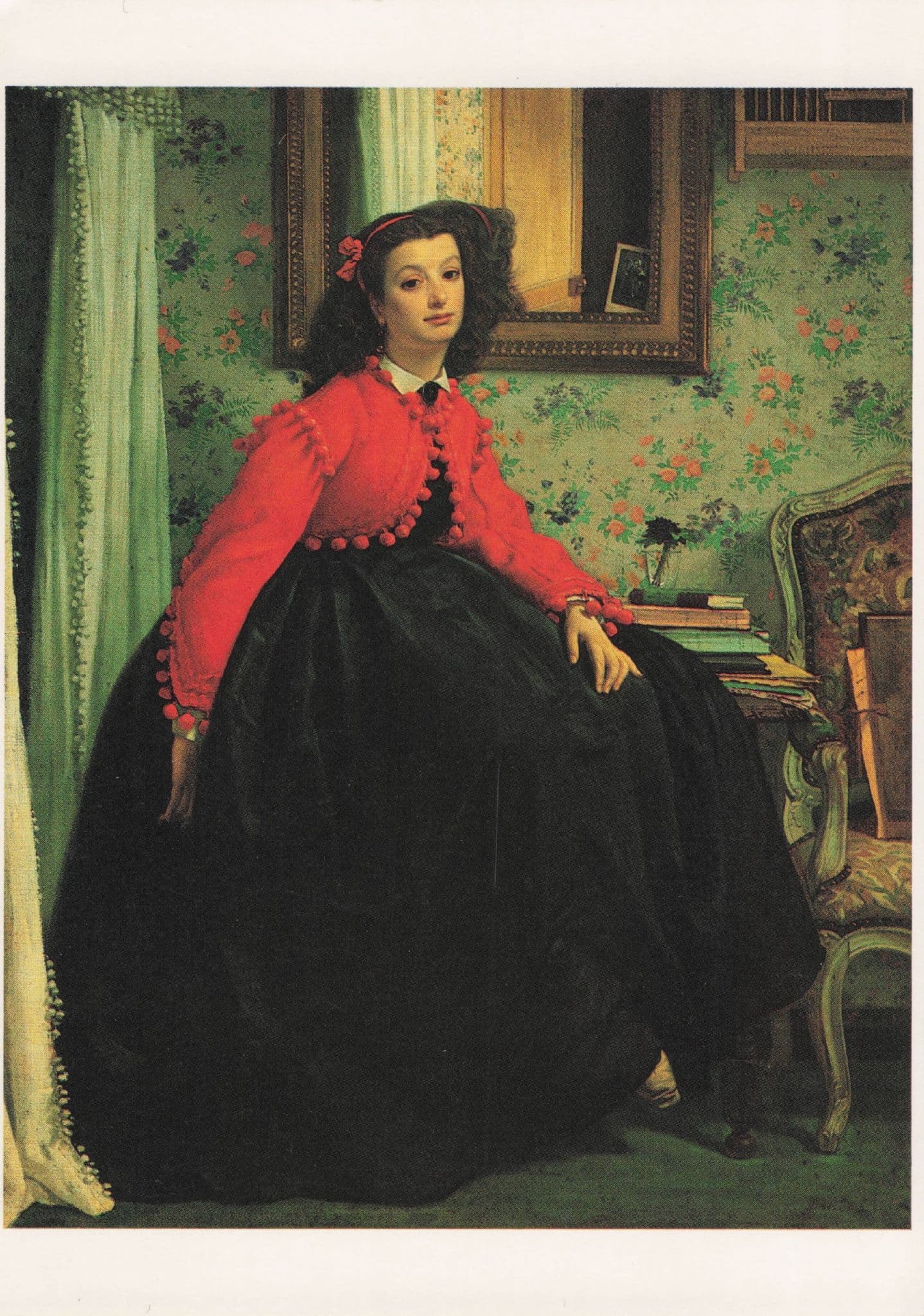 James Tissot Portrait De Mille Barbican Exhibition Painting Postcard