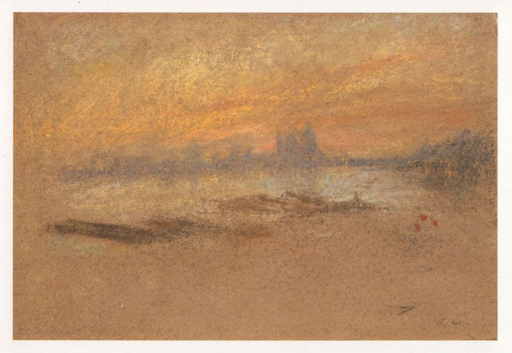 James Whistler Red & Gold Salute Sunset Glasgow Painting Postcard