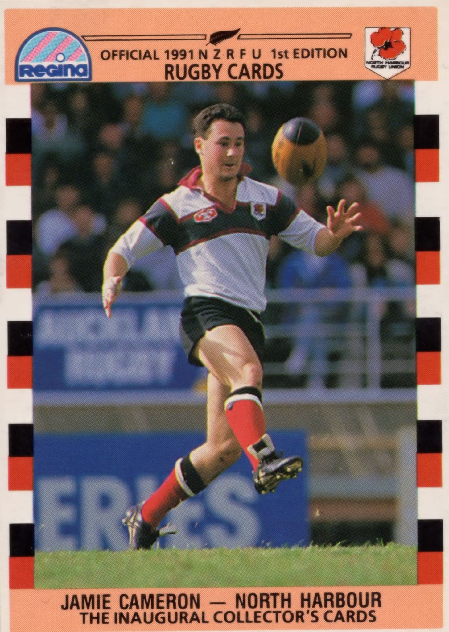 Jamie Cameron North Harbour 1991 Hand Signed Rugby Card Photo