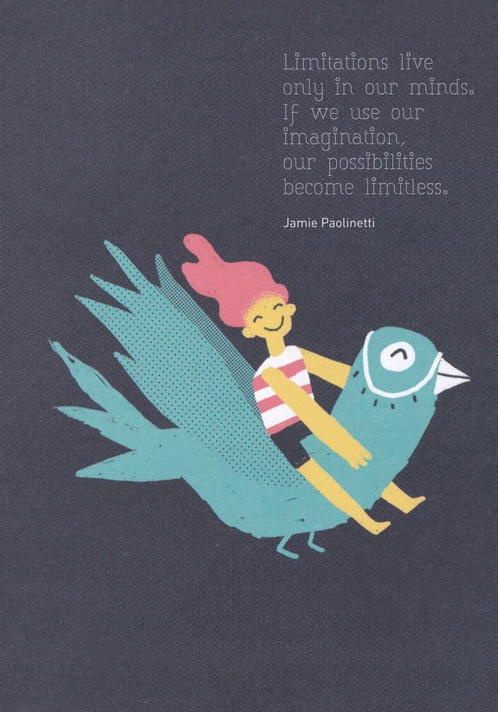 Jamie Paolinetti Italian Bicycle Cyclist Film Maker Quote Postcard