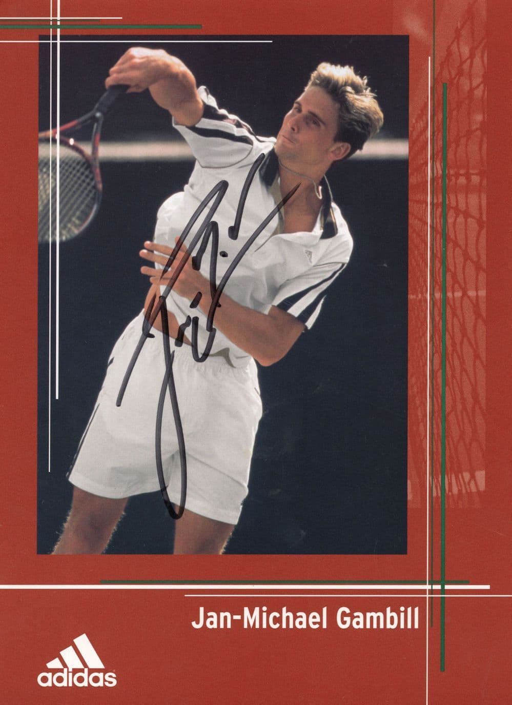 Jan Michael Gambill LGBT USA Tennis Sports Large Hand Signed Photo