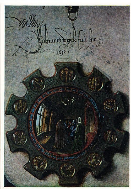 Jan Van Eyck The Marriage Of Giovanni Dutch Art London Gallery Painting Postcard