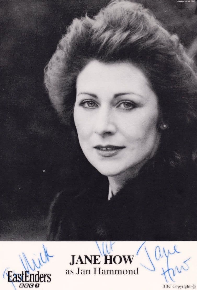 Jane How as Jan Hammond BBC Eastenders Vintage Hand Signed Cast Card Photo