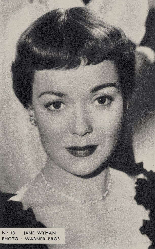 Jane Wyman Belgium 1950s Postcard Size Film Actress Card