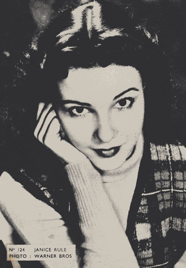 Janice Rule Belgium 1950s Postcard Size Film Actress Card