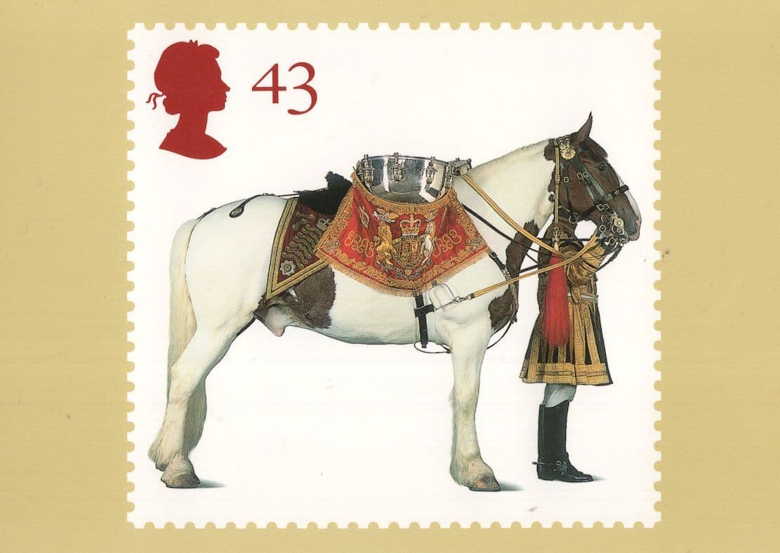 Janus Queen Elizabeth II Royal Horse Stamp RMPQ Rare Postcard