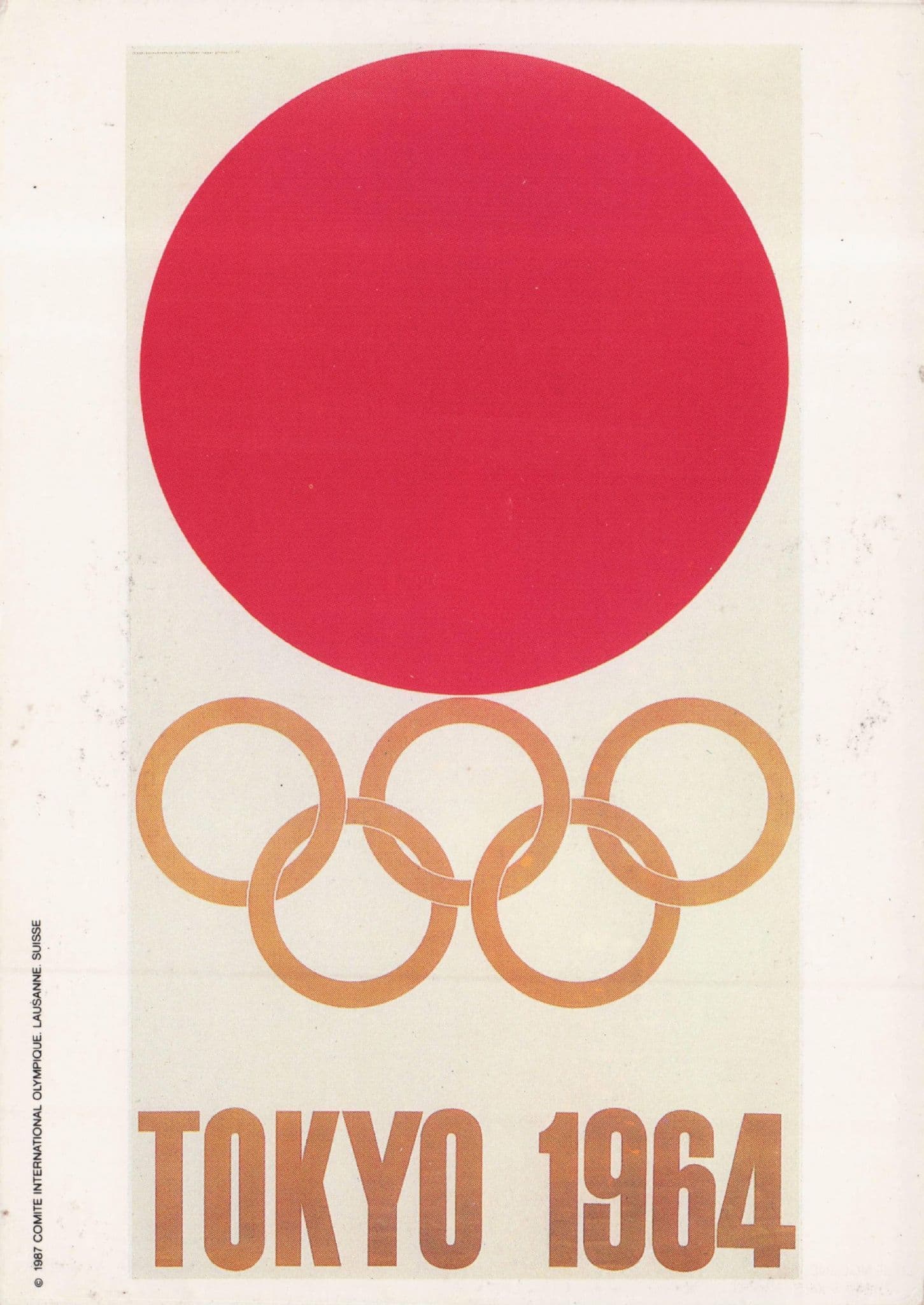 Japanese 1964 Olympic Games Tokyo Sports Poster Postcard
