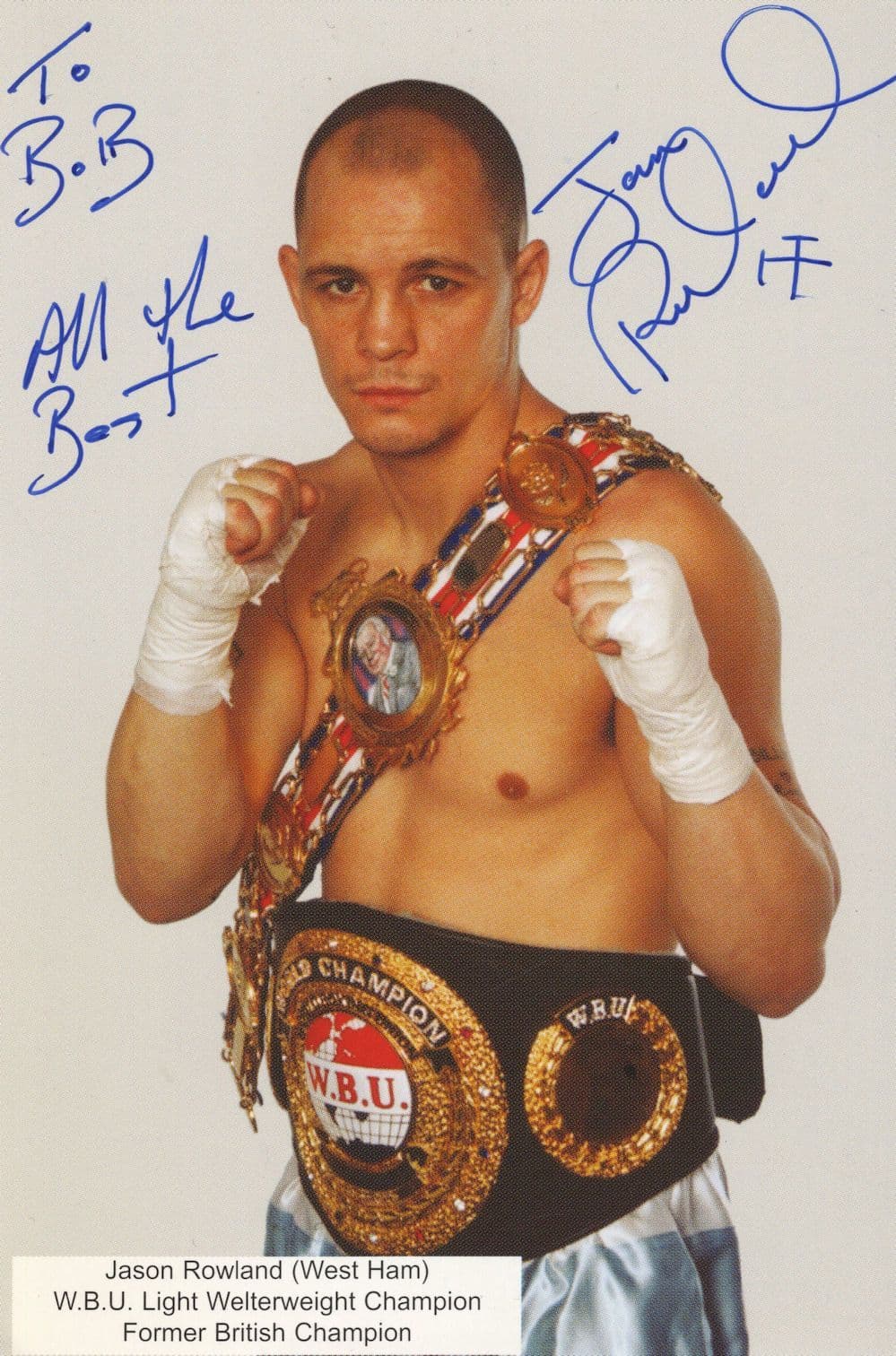 Jason Rowland West Ham Boxing Champion Hand Signed Photo