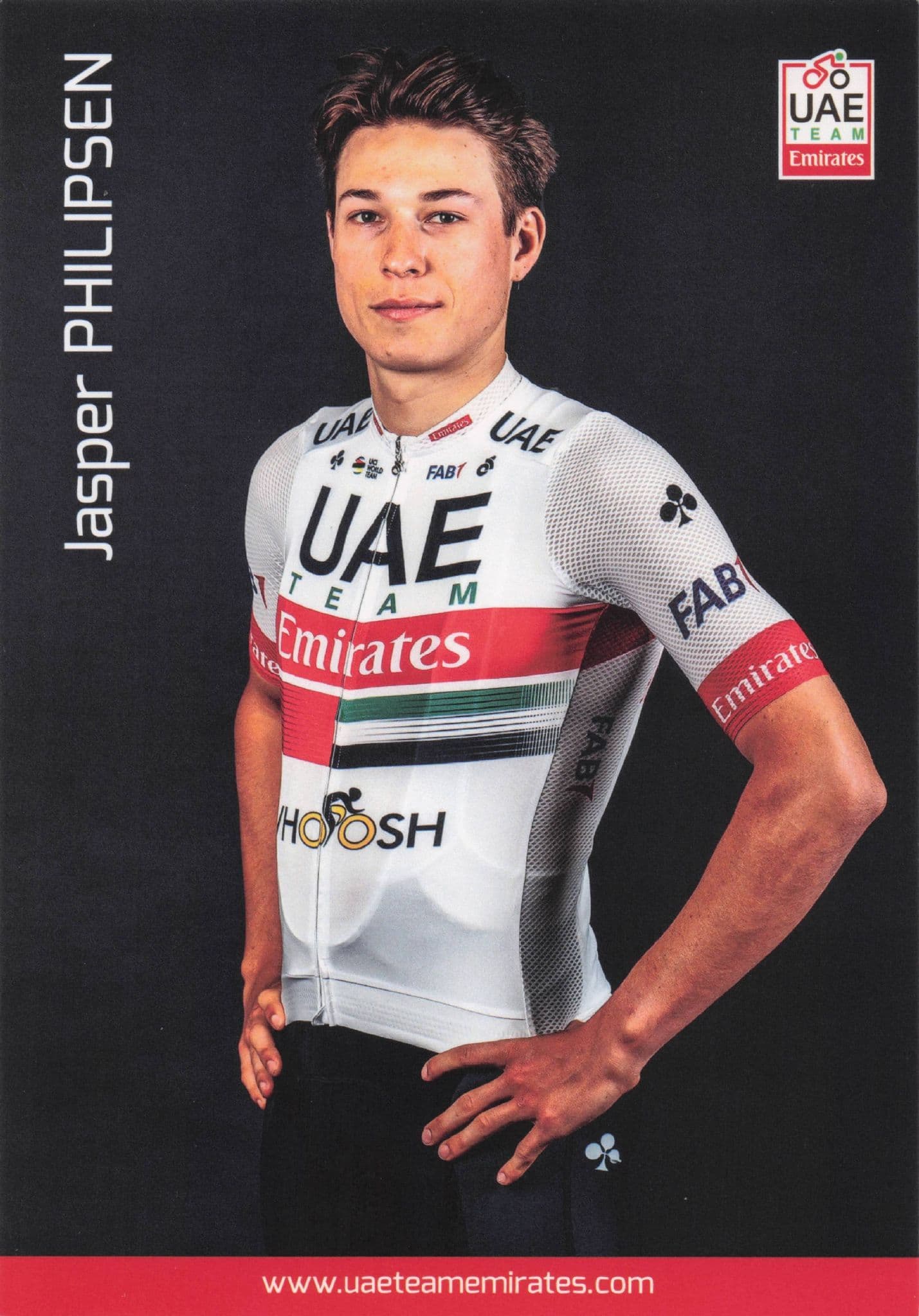 Jasper Philipsen Champion Cyclist Sports UEA EmiratesT eam Postcard