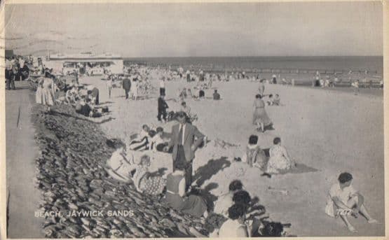 Jaywick Sands Man Smoking Walls Ice Cream Stall Vintage Real Photo Postcard
