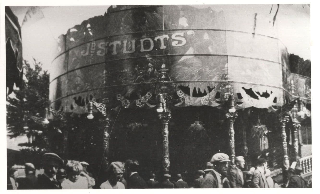 JB Studts Mystery Fairground Thrill Fairground Ride Vintage Photo