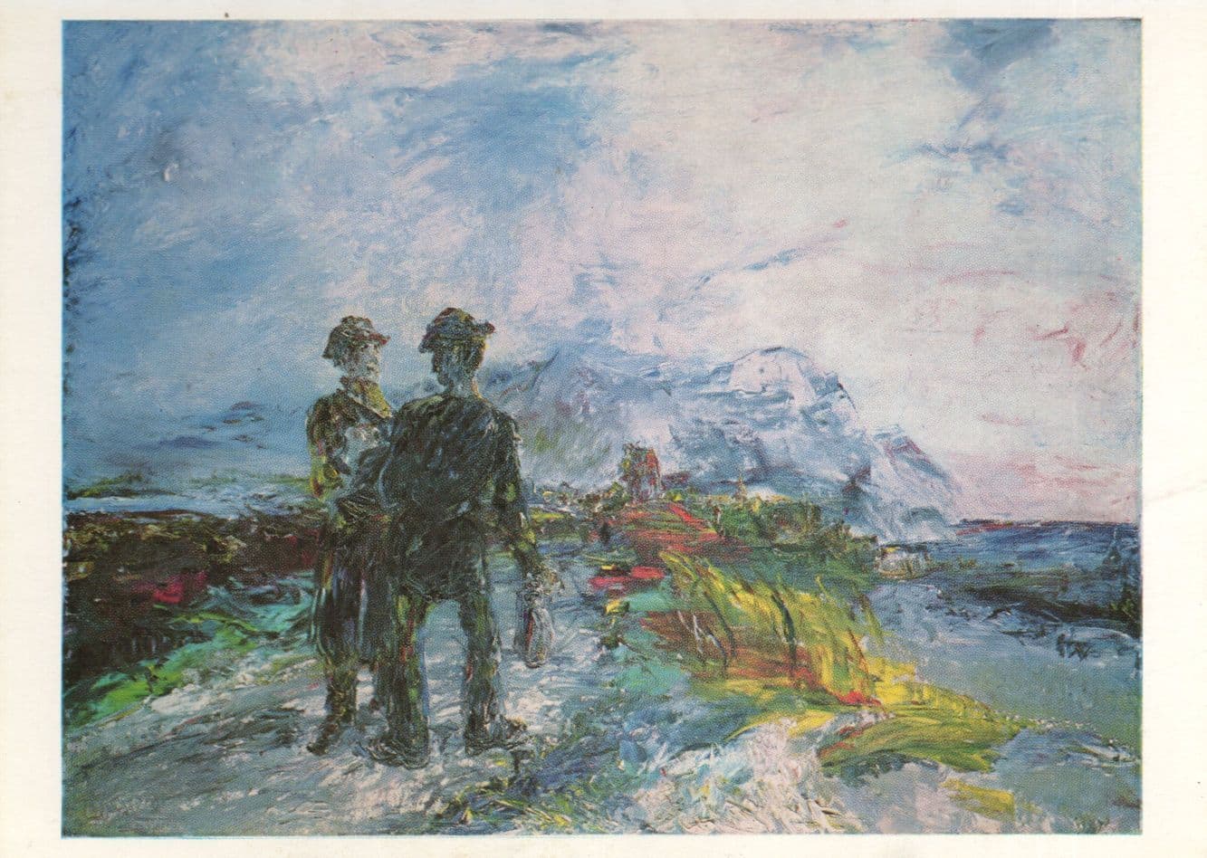 JB Yeats The Two Travellers Tate Gallery Painting Postcard