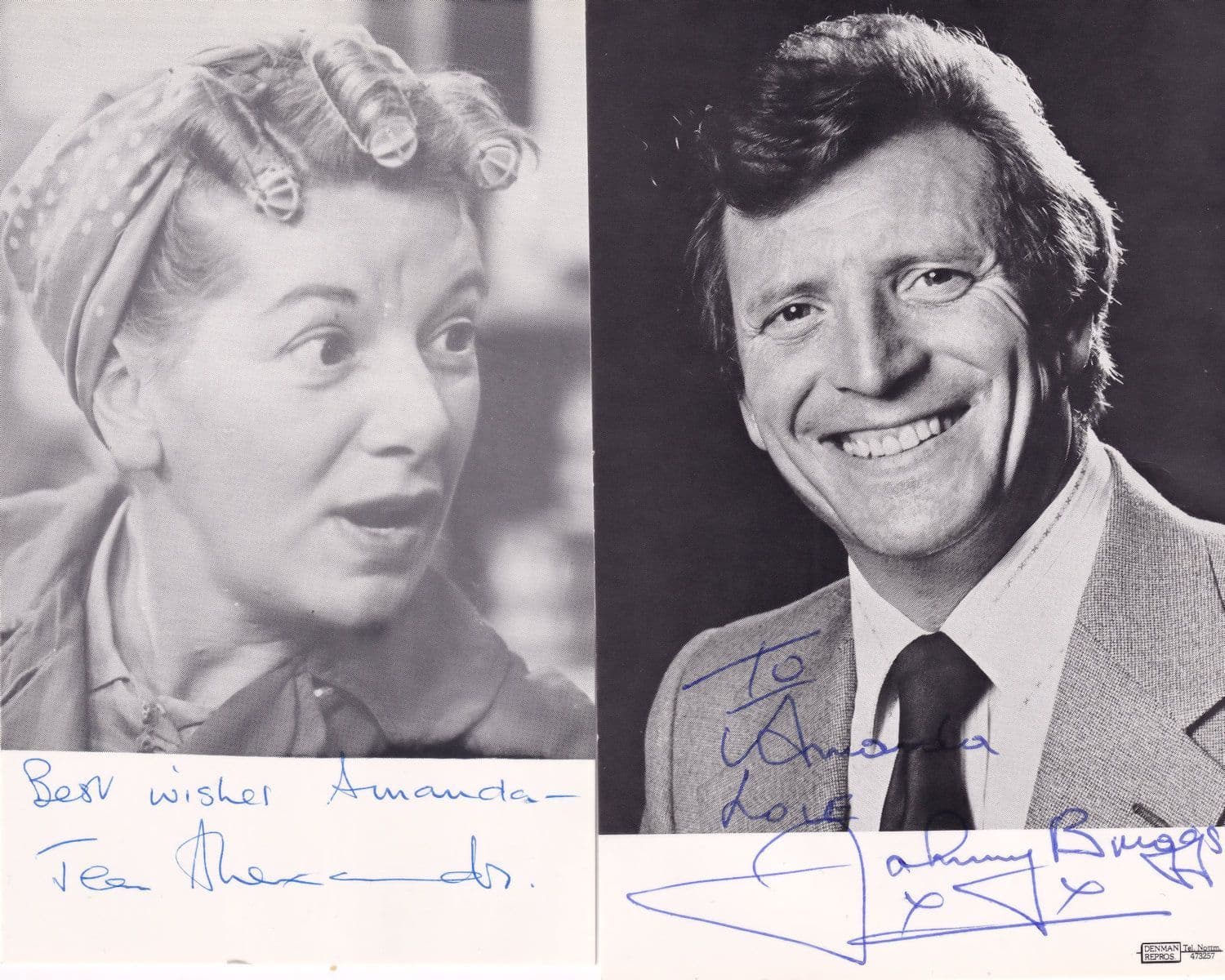 Jean Alexander Hilda Ogden 2x Giant & Cast Hand Signed Photo