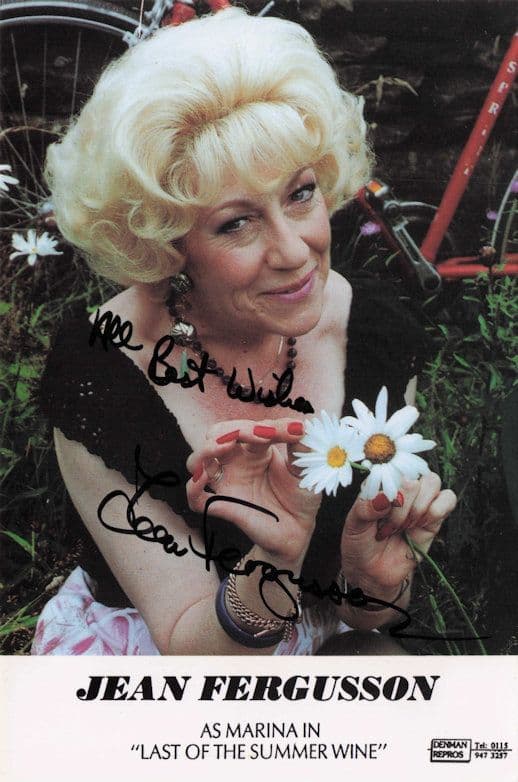 Jean Fergusson as Marina Last Of The Summer Wine Hand Signed Cast Photo