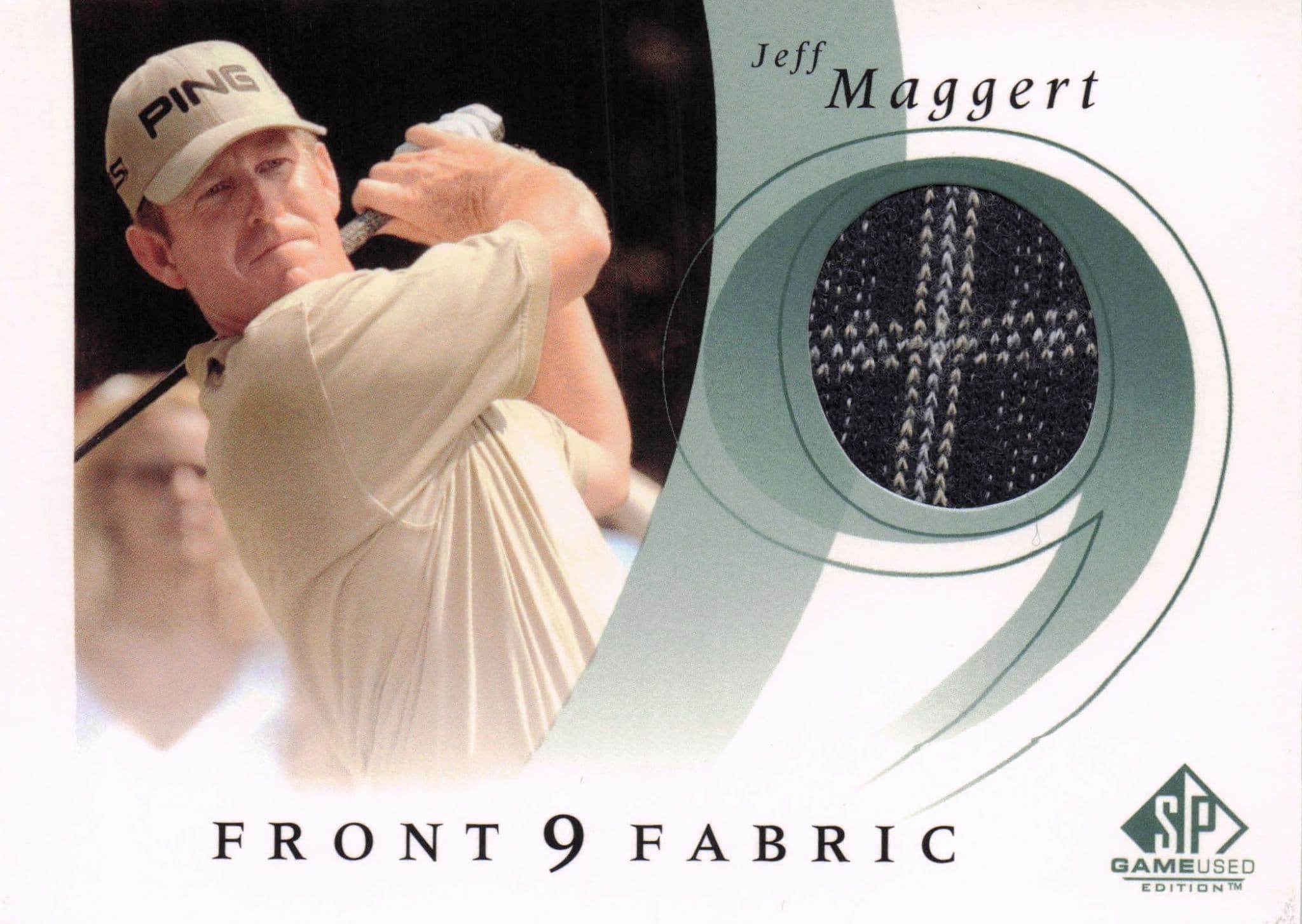 Jeff Maggert Front 9 Fabric 2002 Upper Deck Authentic Shirt Card