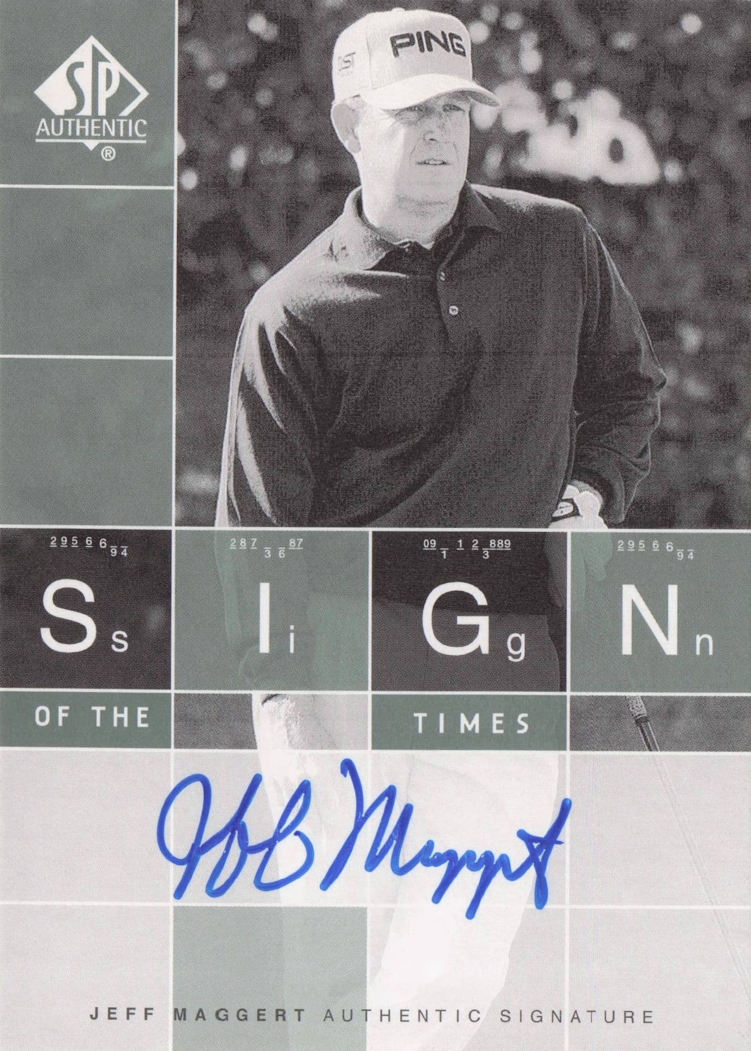 Jeff Maggert Sign Of The Times Hand Signed 2002 SP Golf Autograph Card