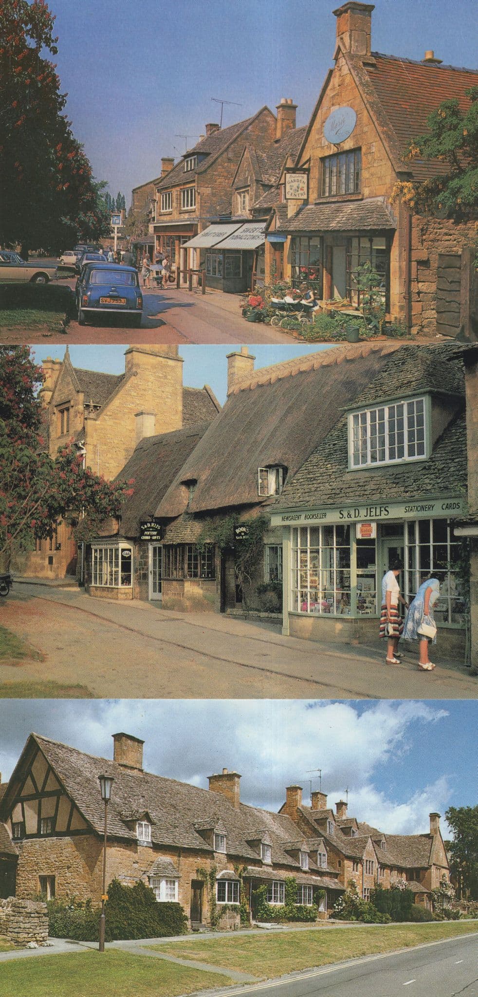 Jelfs Book Shop Kodak Camera Film Sign Broadway Worcs 3x Postcard