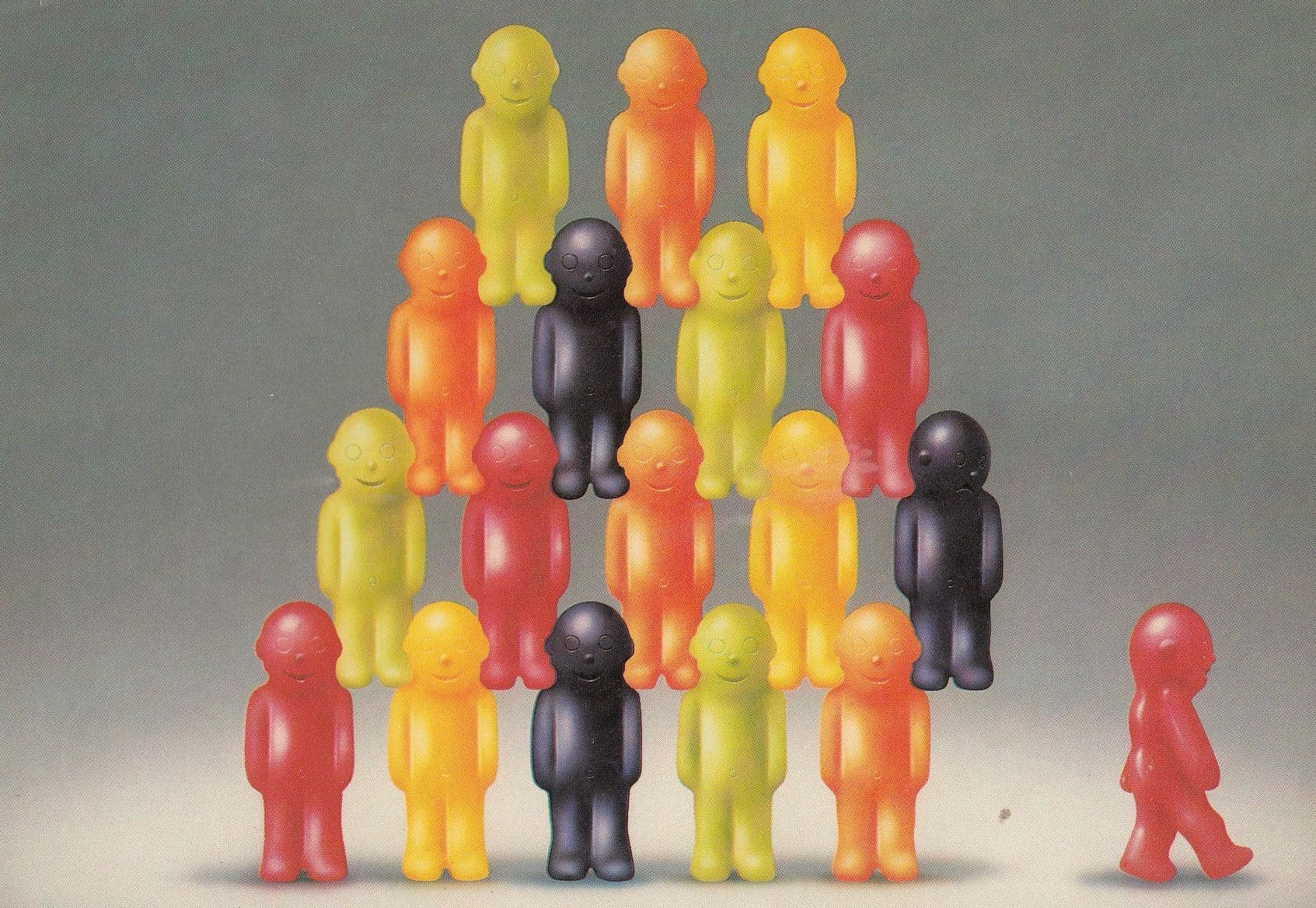 Jelly Babies 1980s Postcard