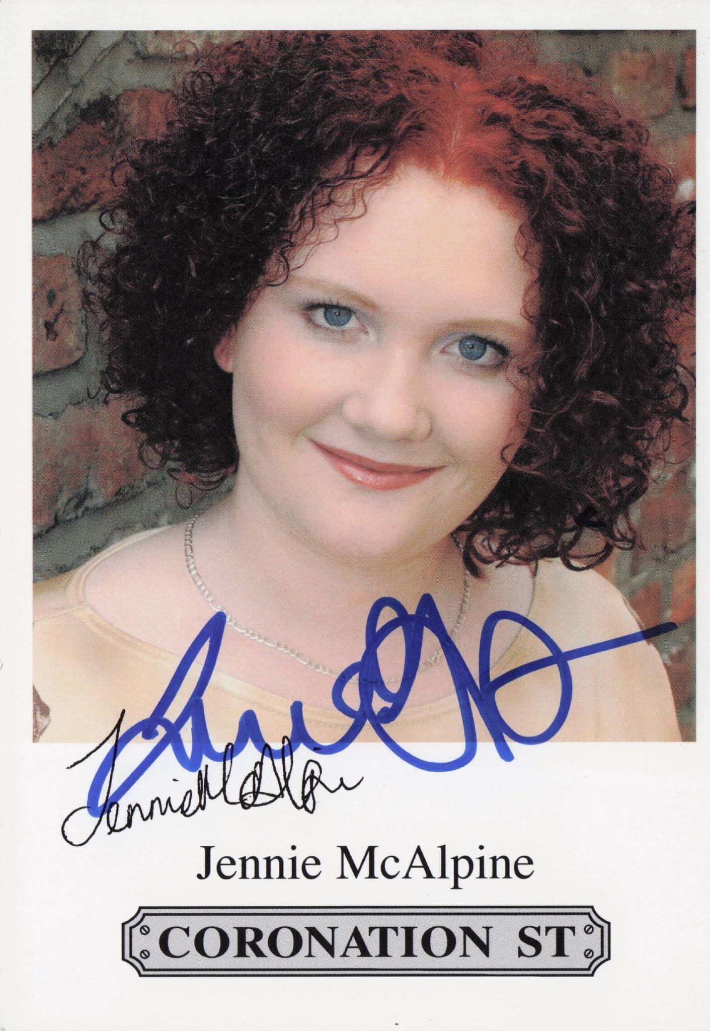 Jennie McAlpine Coronation Street Hand Signed Cast Card Photo