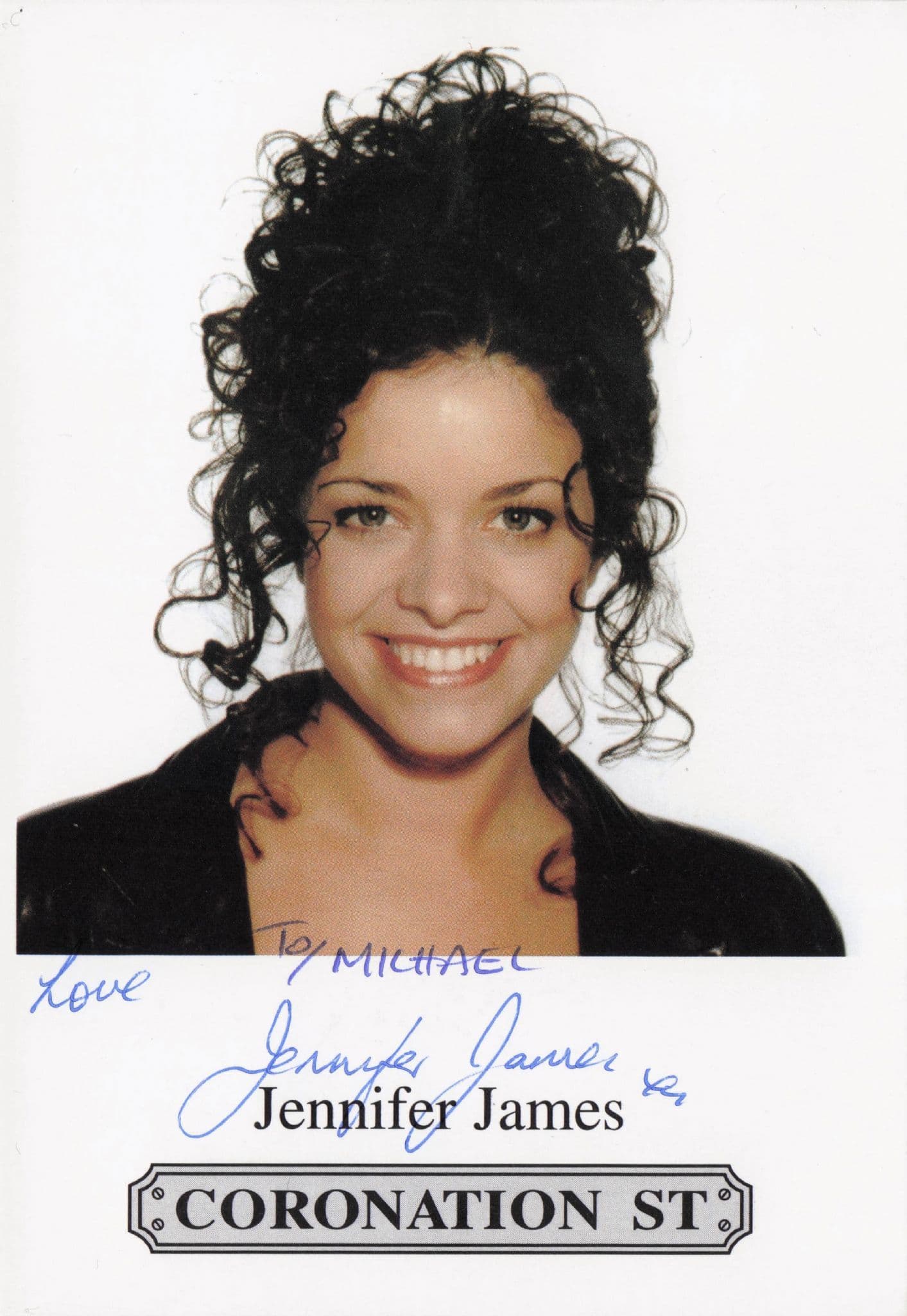 Jennifer James Coronation Street Hand Signed Cast Card Photo