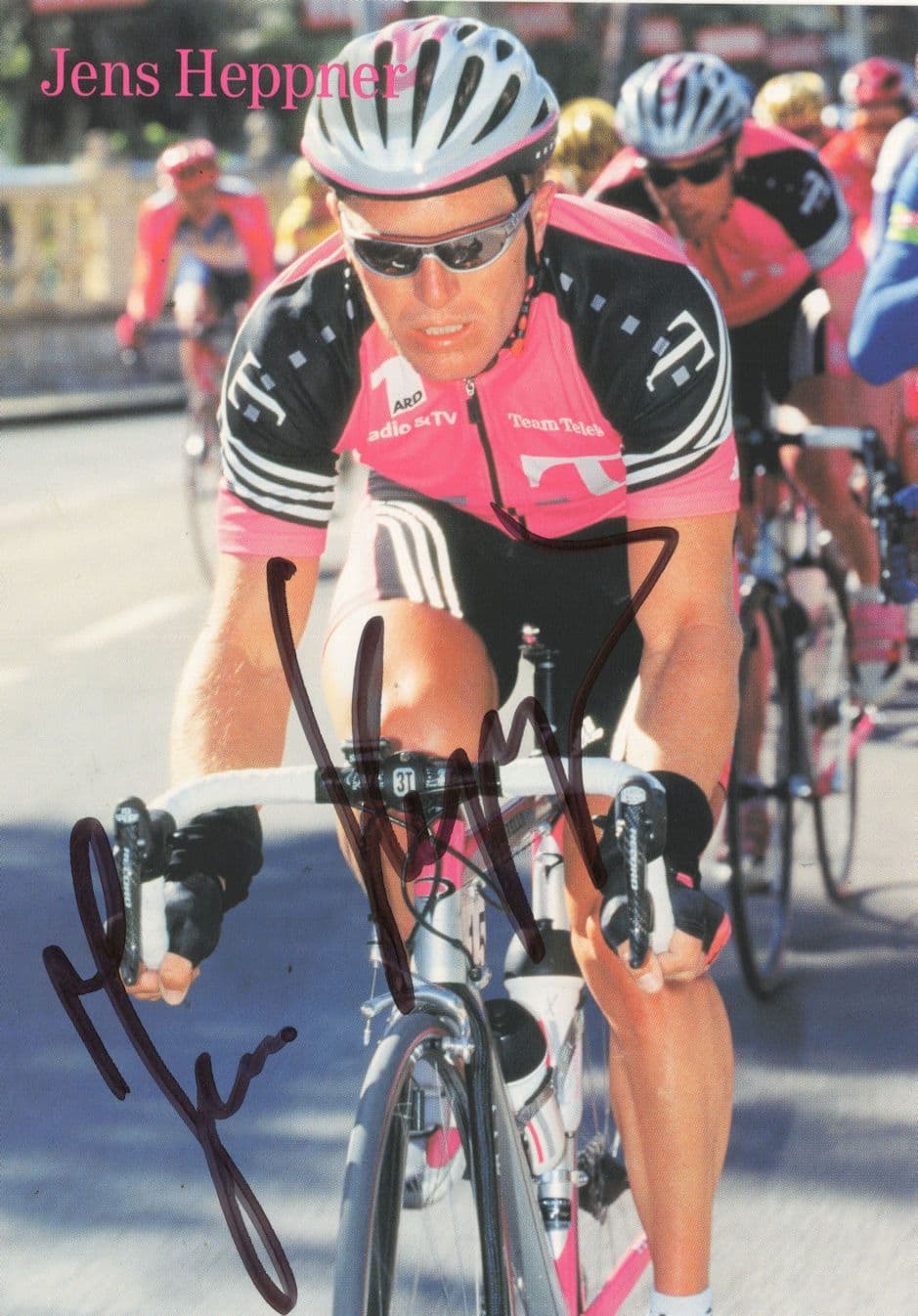 Jens Heppner German Cycling Road Race Hand Signed 2001 Tour Photo