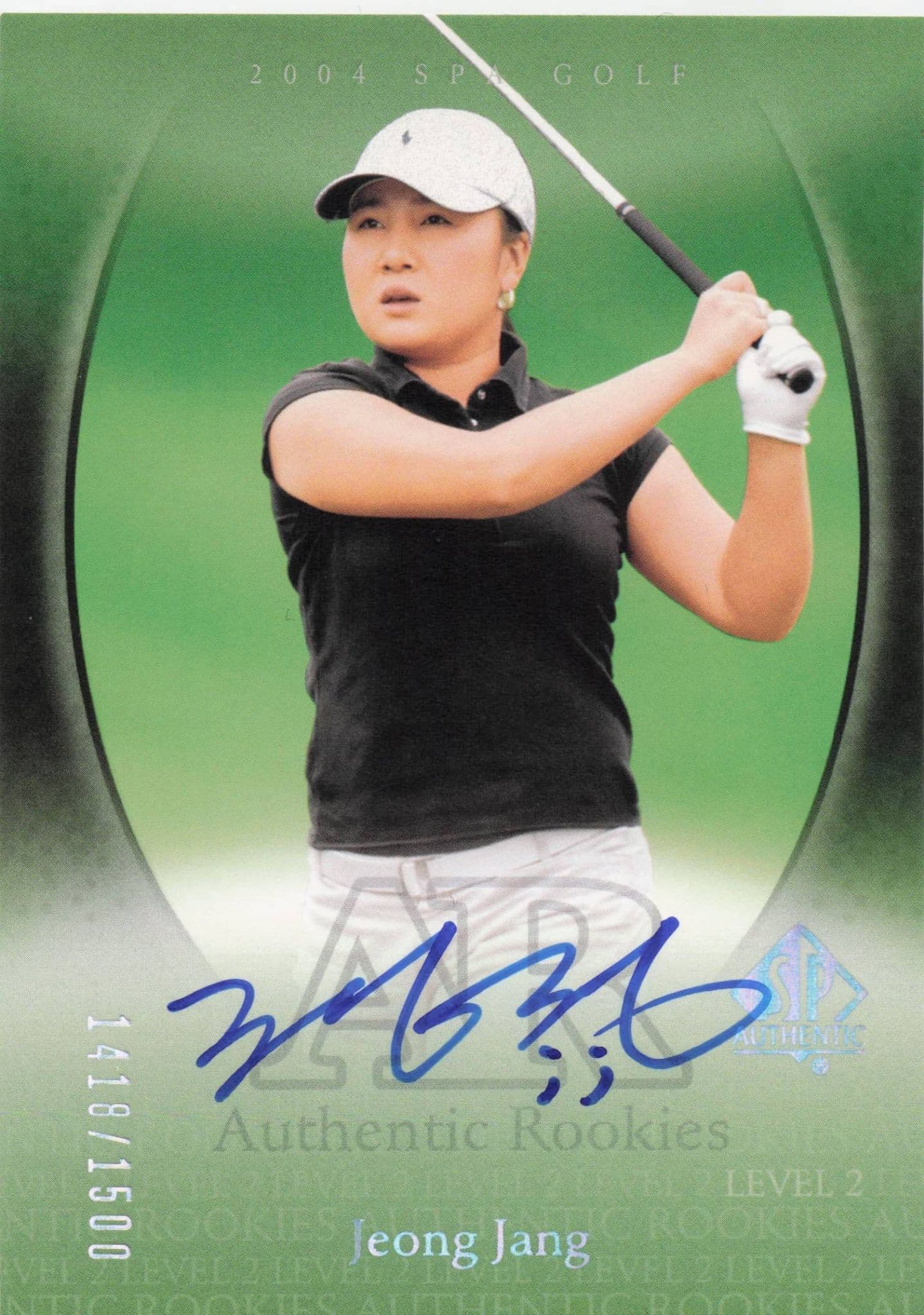 Jeong Jang Authentic Rookies 2004 Golf SP Hand Signed Autograph Card