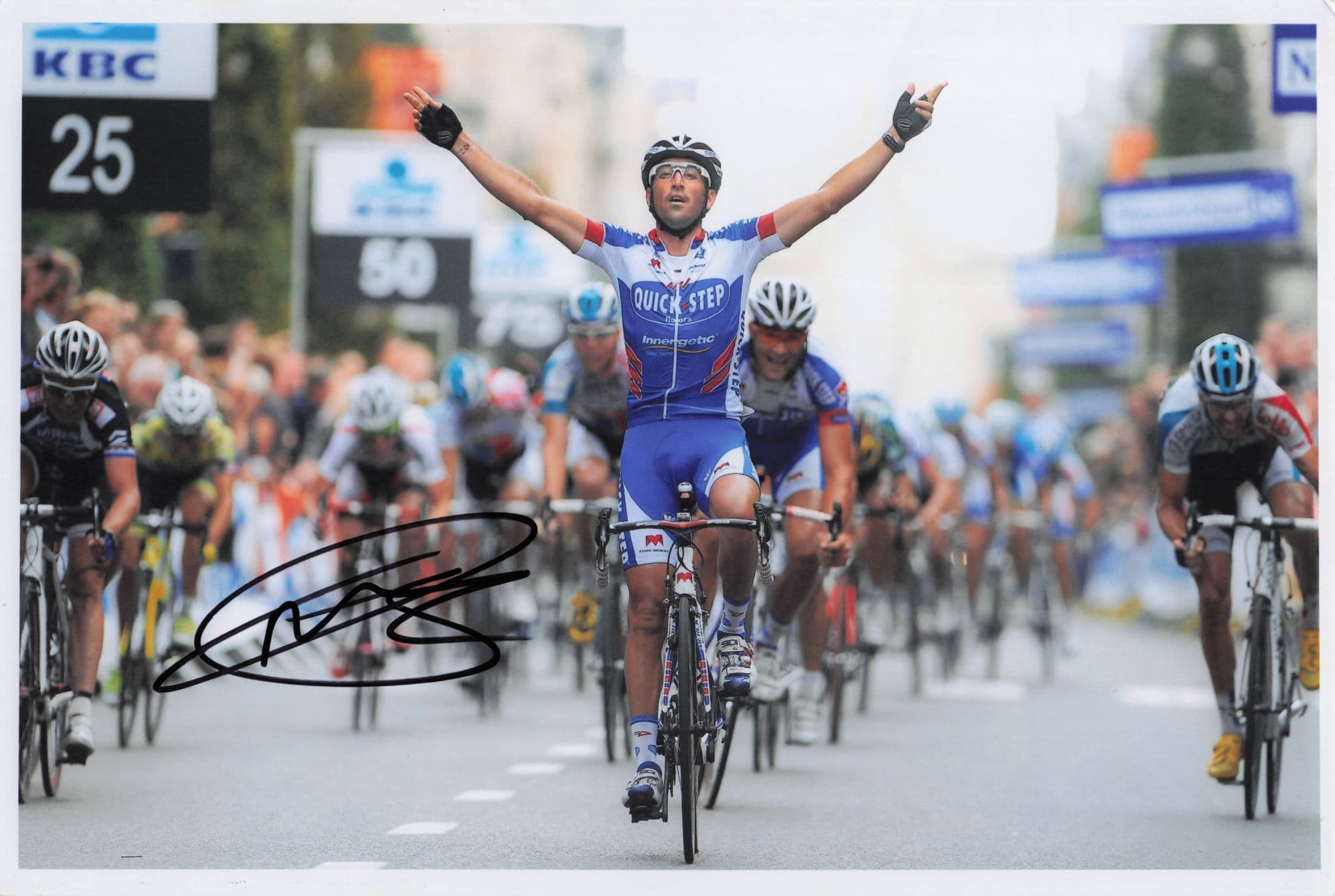 Jerome Pineau French Cyclist Wins Grote Prijs Jef Scherens 12x8 Hand Signed Photo